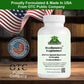 Supplement bottle with a white label and green accents, featuring MaxGenomic branding and 15 All-Natural Ingredients